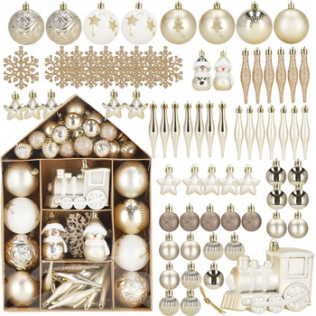 Bombki choinkowe 70 szt. ozdoby świąteczne zestaw złoty