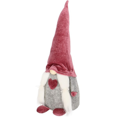 Pani skrzat 37cm ozdoba świąteczna, krasnal świąteczny, gnom welur
