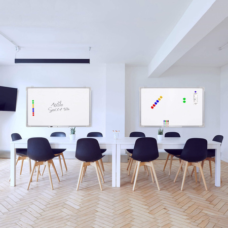 Tablica suchościeralna magnetyczna biała 60x45 cm