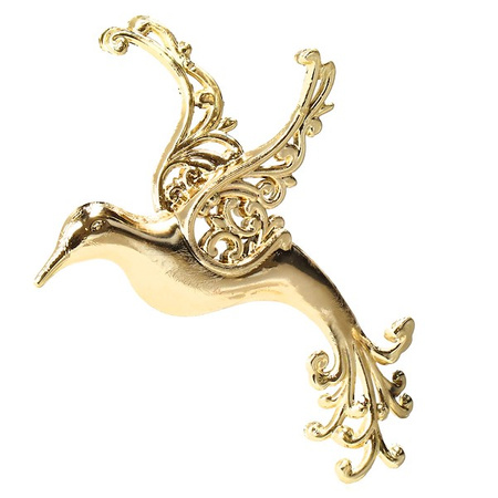 Zawieszki choinkowe 2 szt. ptaszki ozdoba świąteczna ażurowa złota