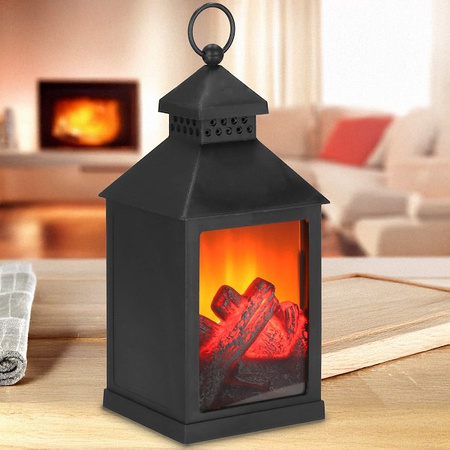 Lampion kominek LED 10,5x10,5x22,5 cm oświetlenie dekoracyjne, świąteczne