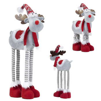 Świąteczny renifer figurka z teleskopowymi nóżkami ozdoba na święta