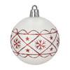 Bombki choinkowe, nietłukące, dekoracje świąteczne do stroika 30 szt. biało-czerwone