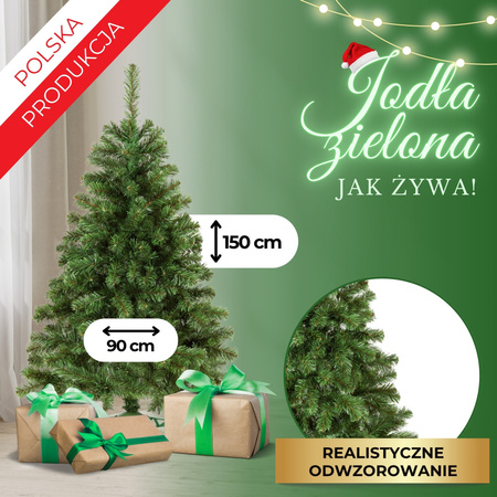 Choinka sztuczna premium 150 cm jodła zielona