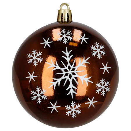 Bombki choinkowe kształtki 14 szt. dekoracje świąteczne ozdoby nietłukące brązowe