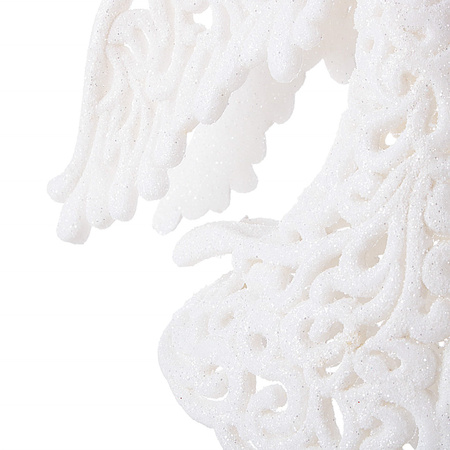 Zawieszka choinkowa biały aniołek na choinkę 16,5 cm