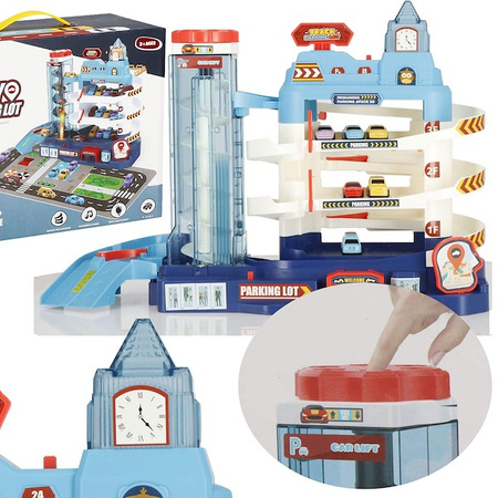 Parking samochodowy dla dzieci zabawka autka parking piętrowy z windą