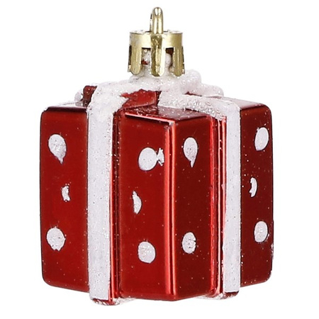 Bombki choinkowe 72 szt. ozdoby świąteczne czerwony