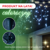 Kurtyna świetlna 300 led girlanda, lampki zewnętrzne sople zimny biały + flash