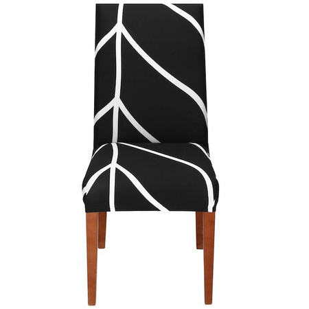 Pokrowiec na krzesło uniwersalny czarno-biały