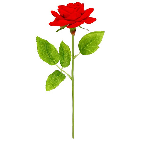 Wieczna róża na łodydze 27 cm z pudełkiem prezentowym sztuczny kwiat czerwony