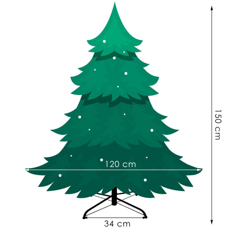 Choinka sztuczna 150 cm premium świerk PE choinka jak żywa