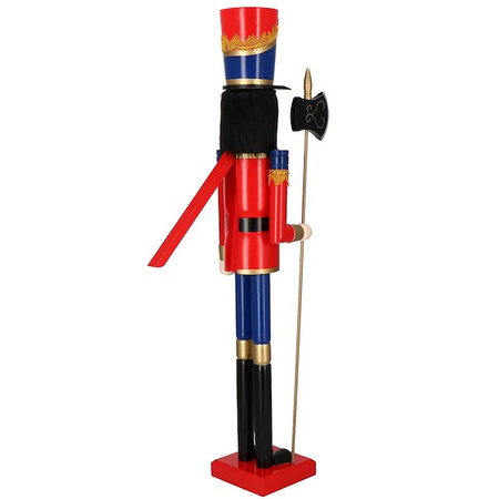 Dziadek do orzechów 120 cm drewniany żołnierzyk z toporem, figurka świąteczna