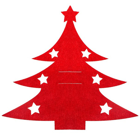 Kieszonka na sztućce 2szt. świąteczne etui, choinka ozdoba świąteczna