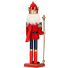 Dziadek do orzechów 31 cm z berłem, drewniany żołnierzyk multikolor, figurka świąteczna