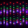 Kurtyna świetlna z pilotem 136 led girlanda gwiazdki, lampki wewnętrzno-zewnętrzne sople multikolor