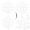 Zawieszka choinkowa 12 szt. śnieżynka 12 cm świąteczna ozdoba biały brokat