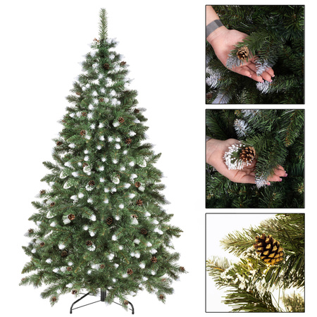 Choinka sztuczna 200 cm sosna diamentowa ośnieżona jak żywa