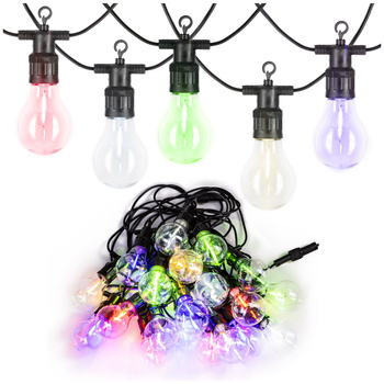 Lampki choinkowe LED żarówki 20 Led oświetlenie zewnętrzne girlanda 13 m multikolor