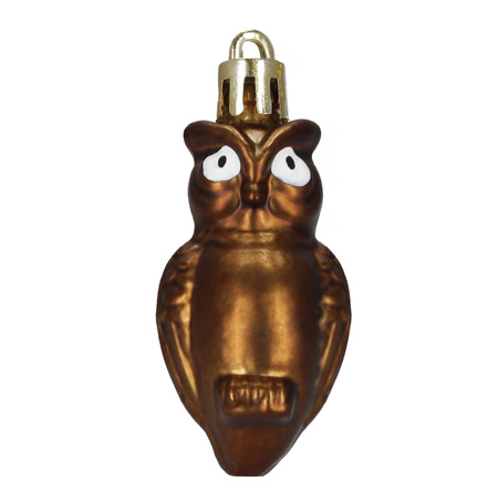 Bombki choinkowe 40 szt. komplet dekoracje świąteczne zawieszki nietłukące, brązowy, złoty, biały