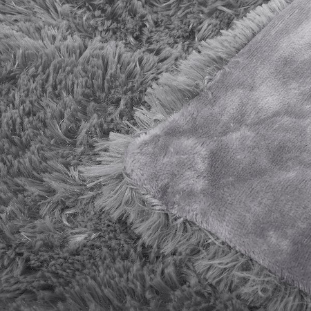 Poszewka dekoracyjna na poduszkę, włochacz 40x40cm grafit