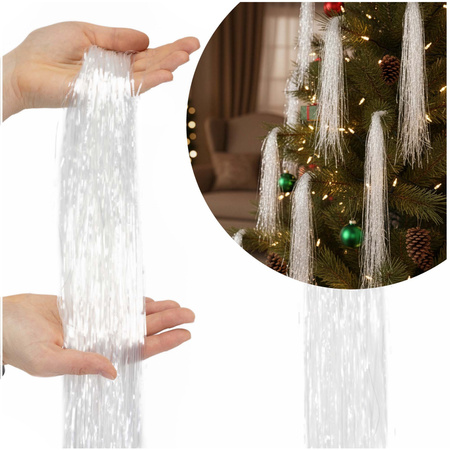 Dekoracja świąteczna Włosy Anielskie 100 cm ozdoba na choinkę, przeźroczyste