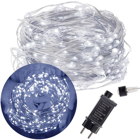 Lampki choinkowe 480 led druciki na prąd biały zimny