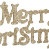 Zawieszka na choinkę napis Merry Christmas 2 szt. ozdoba świąteczna 24 cm złoty brokat