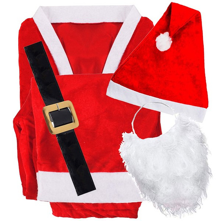 Strój św. Mikołaja zestaw 6 elementowy