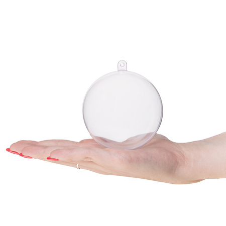 Bombki akrylowe 8cm kula plastikowa decoupage zestaw 2 szt