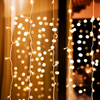 Kurtyna świetlna 200 led girlanda, lampki sople biały ciepły