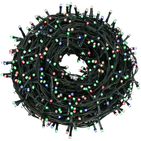 Lampki choinkowe 500 led multikolor 25 m oświetlenie świąteczne IP44