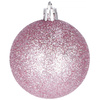 Różowe bombki choinkowe 30 szt. ozdoby świąteczne deroracje brokatowe nietłukące mix