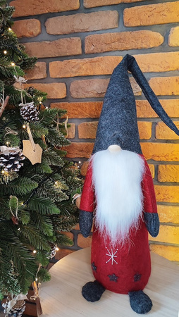 Skrzat 84cm ozdoba świąteczna, krasnal świąteczny, gnom