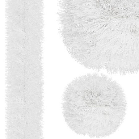 Łańcuch na choinkę 6m biały, girlanda choinkowa, średnica 15cm