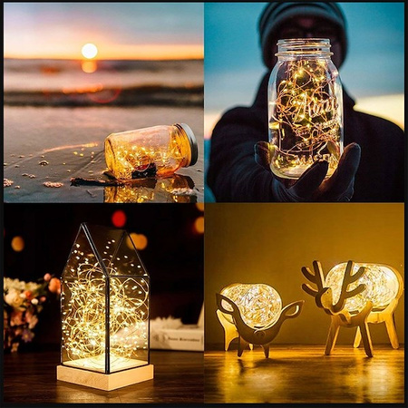 Lampki choinkowe 300 led druciki na prąd biały ciepły