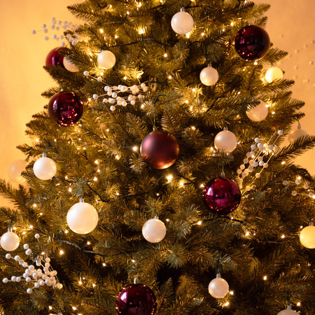 Bombki choinkowe 2 szt. ozdoby świąteczne zawieszki 15 cm czerwień