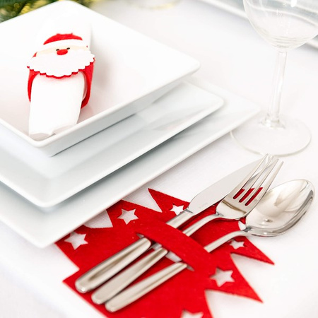 Obrączki na serwetki 4 szt. dekoracje świąteczne Mikołaj