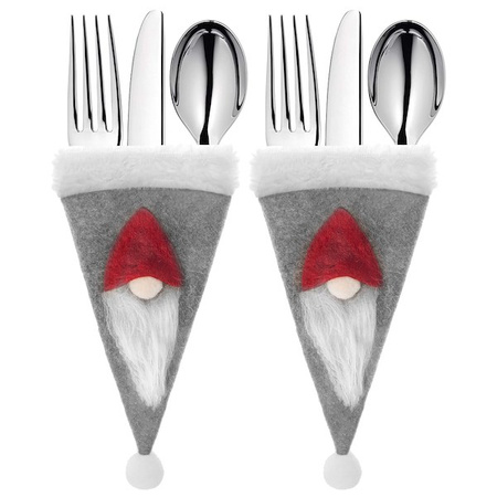 Kieszonka na sztućce 6szt. świąteczne etui, czapki ozdoba świąteczna