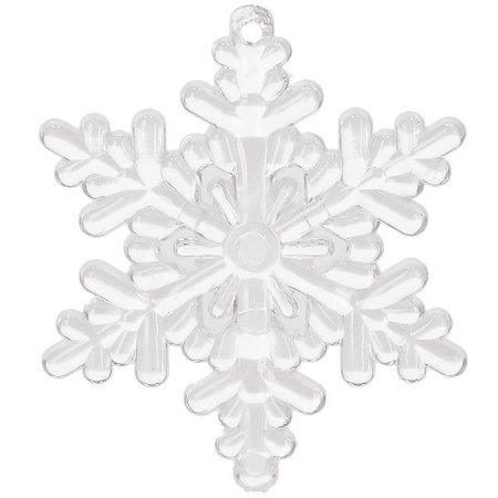 Zawieszka choinkowa 53 szt. akrylowa, świąteczna zawieszka sopel, śnieżynka, łezka przezroczysty