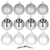 Bombki choinkowe 12 szt. ozdoby świąteczne zestaw 3 cm srebrny