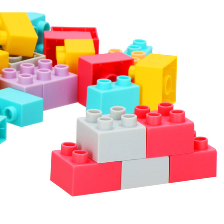 Klocki konstrukcyjne, miękkie dla dzieci 126 el. kreatywne, kolorowe