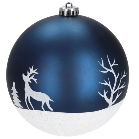 Duże bombki choinkowe 15 cm 3 szt. ozdoby świąteczne nietłukące niebieskie