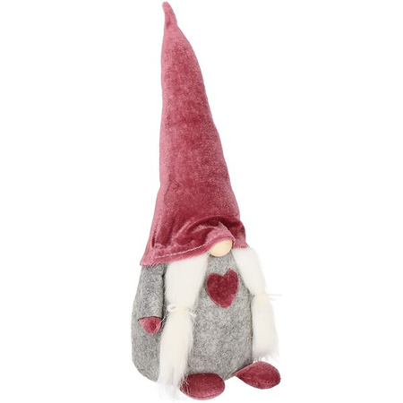 Pani skrzat 37cm ozdoba świąteczna, krasnal świąteczny, gnom welur