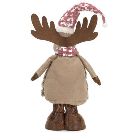 Renifer z teleskopowymi nóżkami 74 cm dekoracja świąteczna, figurka pod choinkę