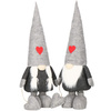 Para skrzatów 2 szt. ozdoba świąteczna, krasnal świąteczny z teleskopowymi nóżkami, gnom szary