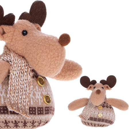 Renifer 16cm ozdoba świąteczna, krasnal świąteczny, gnom brązowy