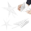 Gwiazda świąteczna papierowa 3D 60 cm zawieszka choinkowa biała