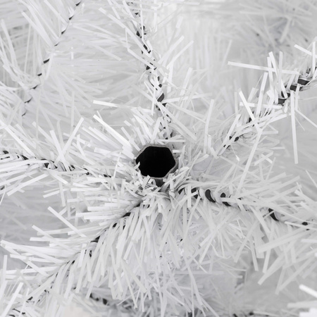 Choinka sztuczna jodła ze stojakiem 220 cm drzewko świąteczne, nowoczesna biała