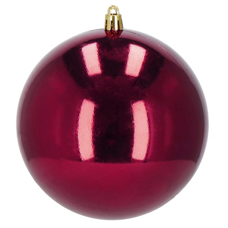 Bombki choinkowe 6 szt. ozdoby świąteczne zestaw 9,5 cm bordowe